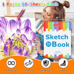 9" x 12" Sketch Book for Kids Adults, Acid Free Artist Drawing Paper Pad for - Image 2