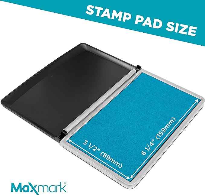 MaxMark Large Premium Light Blue Ink Stamp Pad - Image 3