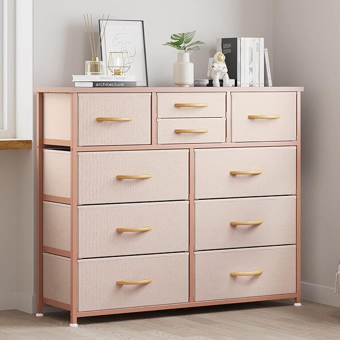 LUMTOK 10-Drawer Dresser, Fabric Storage Dressers Drawers - Image 7