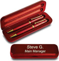 FANSTIK Customized Cherrywood Double Ballpoint Pen Set by Fanstik