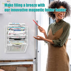 LQPAFZ 5-Tier Magnetic File Organizer, No Drilling Installation, Magazine Rack - Image 6