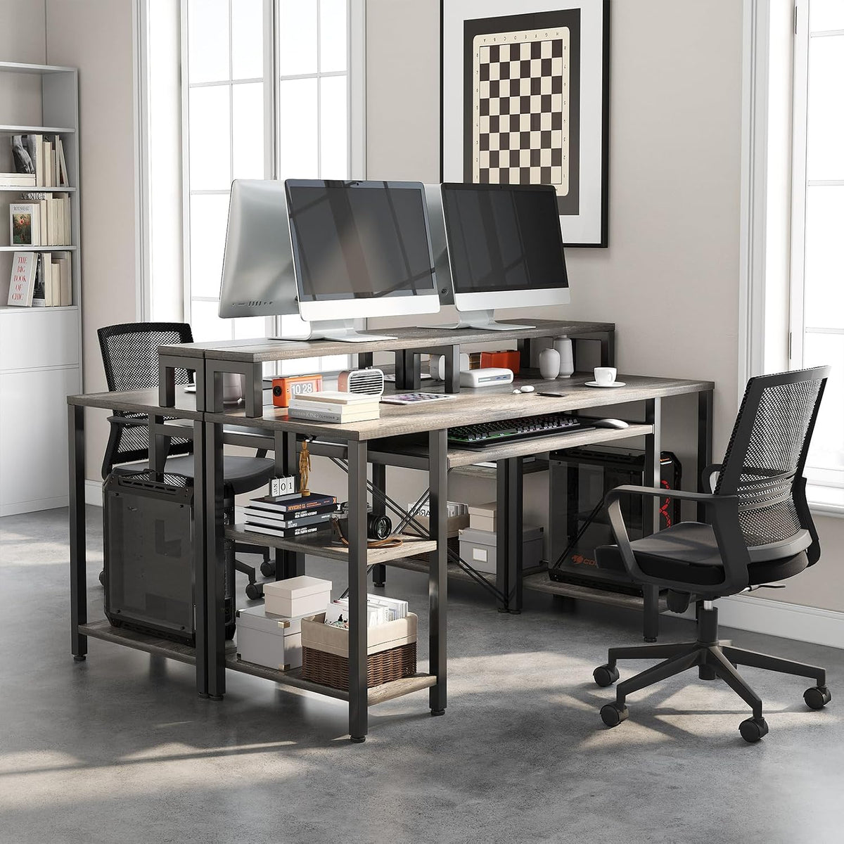 VERMESS Computer Desk- 48 Inch Home Office Desk with Keyboard Tray, 47" ...