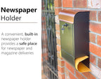 NACH Locking Mailbox, 16 x 4.5 x 10 inch, Waterproof Mailbox Wall Mount - Image 6