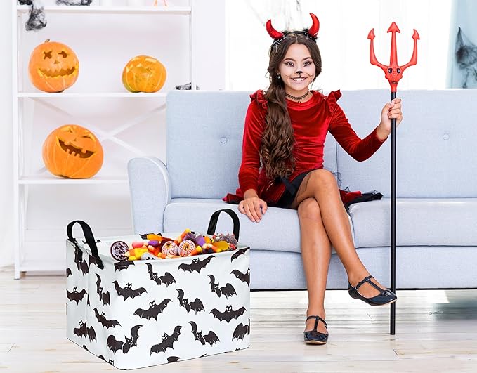 FUULOXE Halloween Bat Storage Basket - Image 5