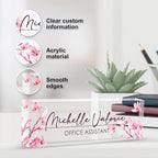 Personalized Name Plate for Desk, Custom Desk Name Plate, Acrylic Name Plate - Image 3