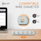 GLUIT Adhesive Desktop Cable Organizer Versatile Cord Holders Wire Clips and - Image 4