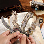 4pcs Vintage Bookmarks for Reading Women & Men, Unique Pretty Cute Metal Book - Image 3