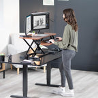 VIVO 36 inch Desk Converter, K Series, Height Adjustable Sit to Stand Riser - Image 9