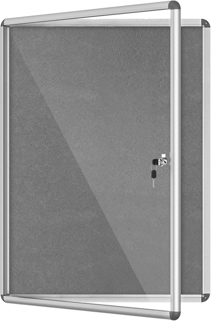 Mifuro 38"x28" Enclosed Bulletin Board, Lockable Weather-Resistant Aluminum by MifuroOfficeProduct