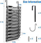 BOHDK Wall File Organizer, 10 Tire Hanging File Folder Mail Organizer, Vertical - Image 6