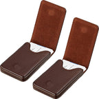 Outus 2 Pieces Business Card Holder, PU Leather Business Card Case Pocket Wallet by Outus