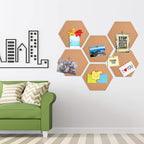 SUNGIFT Hexagon Cork Board Tiles Self Adhesive 6 Pack - Image 7