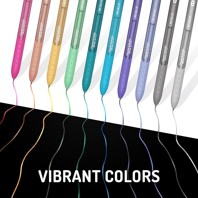 Paper Mate InkJoy Gel Pens, Retractable, Medium Point, Glittery Assorted Colors - Image 4