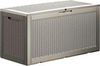 TARKARI 100 Gallon Lockable Resin Deck Box, Waterproof & UV-Resistant Outdoor by Home