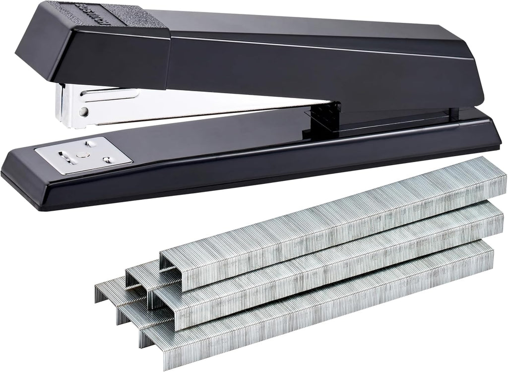 Bostitch Office Stapler,No-Jam Premium for Desktop,Includes 1,250 Staples,Full-Strip,25 Sheet Capacity,Black,(Pack of 12)