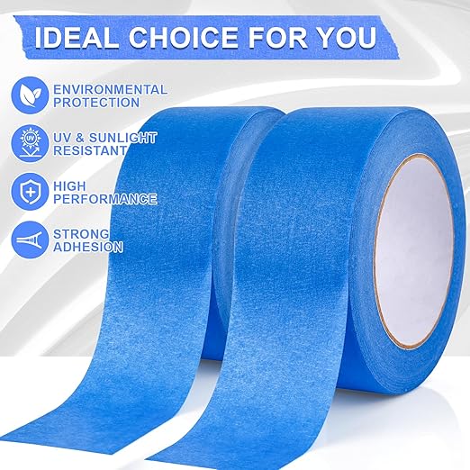 NEOACT 24 Rolls Blue Painters Tape 2 Inch Wide, 55 Yards Multi-Surface Residue - Image 3