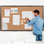 Board2by Extra Large Cork Bulletin Board 96" X 48", Foldable Notice Pin Board - Image 2