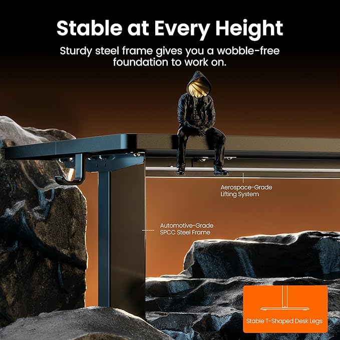 ErGear Height Adjustable Electric Standing Desk, 55 x 28 Inches Sit Stand up - Image 4
