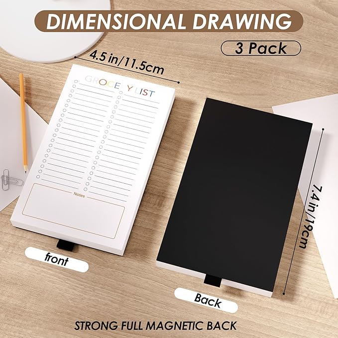 SooHeeRange 3 Pack Magnetic Grocery List Pad - Image 6