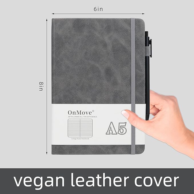 OnMove Notebooks Journal for Women Men 12 Pack Bulk Leather Hardcover - Image 2