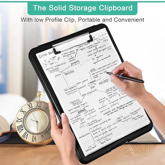 Geyee 16 Pcs Clipboard with Storage Plastic Foldable Nursing Clipboard Storage - Image 5