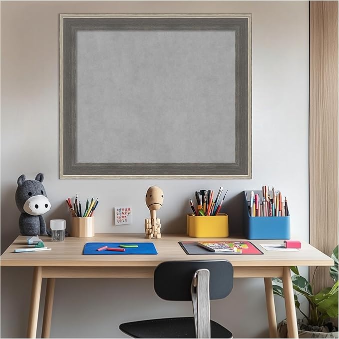 Amanti Art Grey Framed Magnetic Board 25x29 Medium Vision Board - Image 6