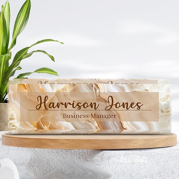 Personalized Name Plate for Desks, Custom Desk Name Plates, Acrylic Name Plate - Image 7