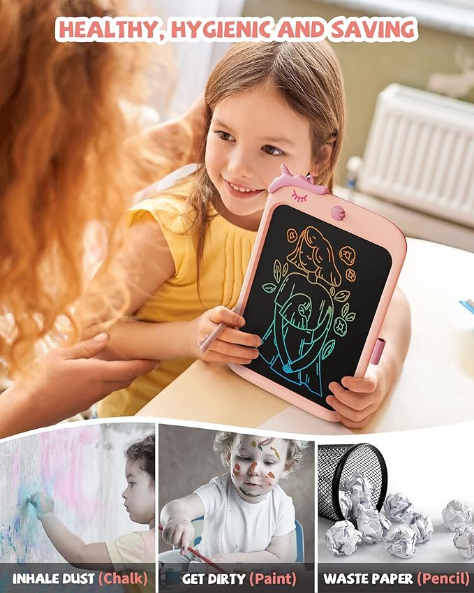 10 Inch Writing Tablet for Kids, Unicorn Toys Gifts for Girls Aged 3-5 - Image 4