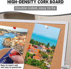 kdafio 11.81"×15.74" Cork Board Bulletin Board, Double Sided Pin Board - Image 4