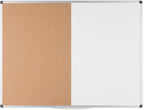 Bi-Office Combination Board Maya, Cork/Magnetic, Aluminium Frame, 90 x 60 cm,White