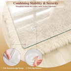 Tempered Glass Chair Mat for Carpet, 30"x42" Clear Floor Mat | Office Chair Mat for Rolling Chairs Carpet & Tile Floor with Rounded and Polished Edges, Noise-Free Gliding Shatterproof
