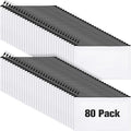 Reginary 80 Pack Canvas Zipper Makeup Bags Bulk Pencil Pouches Blank DIY Craft by Reginary