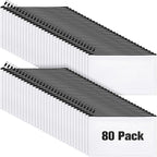 Reginary 80 Pack Canvas Zipper Makeup Bags Bulk Pencil Pouches Blank DIY Craft by Reginary