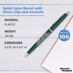 DISCOUNT PROMOS Custom Langham Ballpoint Pens Set of 100, Personalized Bulk Pack - Image 4