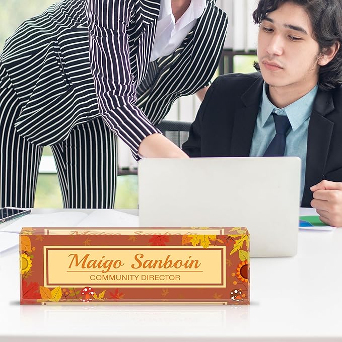 Personalized Name Plate for Desk Custom Acrylic Desk Name Plate Custom Employee - Image 2