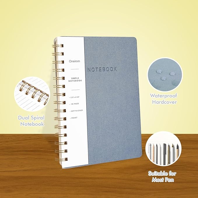 Spiral Notebook-5.75" x 8.125" College Ruled Journal - Image 3