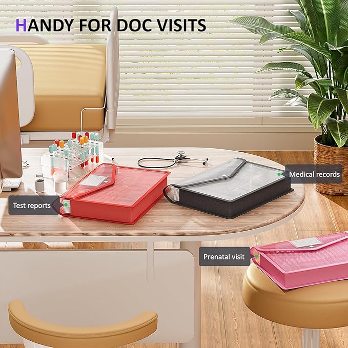 ThinkTex Plastic Expanding File Folder, Transparent Envelopes - Image 7