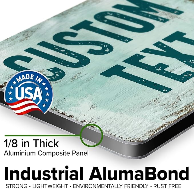 Custom Sign, Custom Street Sign, 11 Font Colors, 13 Font Styles, 4 Hole Options - Image 3