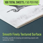 U.S. Art Supply 9" x 12" Premium Drawing Pad, 60 lb - Image 4