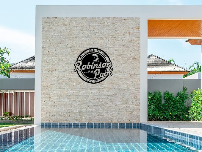 Swimming Pool Metal Sign, Personalized Pool Sign, Pool Metal Sign, Poolside - Image 2