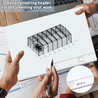 1 Pack 50 Sheets 22" x 17" Isometric Graph Paper Pad Landscape - Image 4