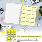 1 Pack Visitor Badges with Carbon Copy Visitor Stickers Letter Size Visitor Log - Image 5