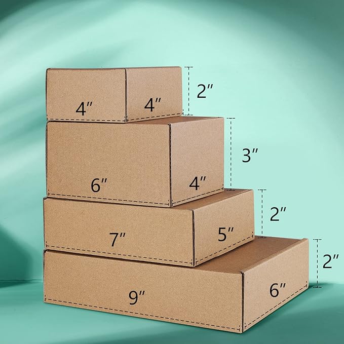 Eupako 9x6x2 Shipping Boxes Small Corrugated Cardboard Box - Image 4