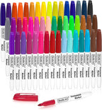Shuttle Art 48 Colors Permanent Markers, Fine Point, Works on Plastic, Metal by ShuttleArt