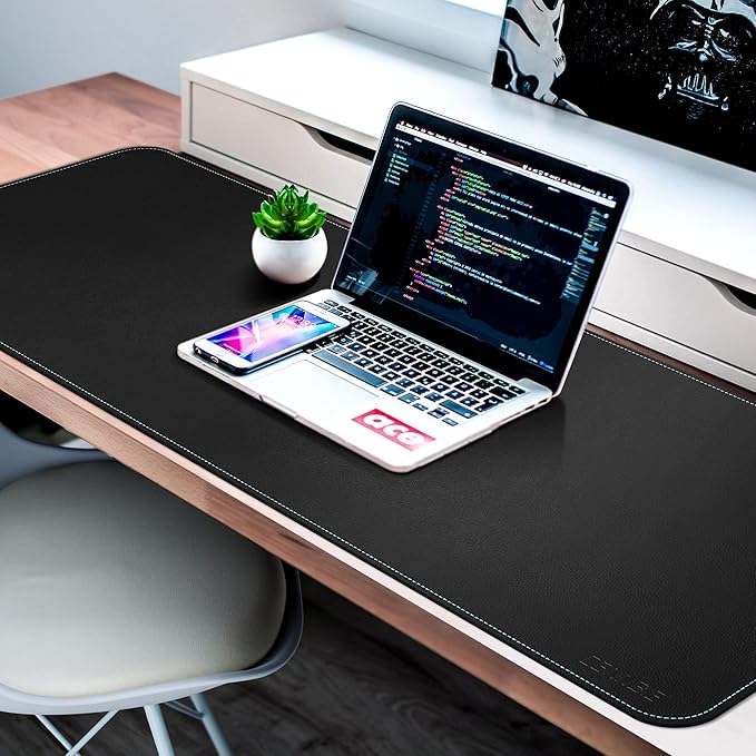 CENNBIE Leather Desk Mat, 59” x 23.6” Extra Large Desk Pad Blotter Protector - Image 6