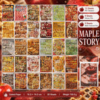 Japanese Sticker Book,1400 PCS Romantic Memory Series Aesthetic Stickers, Heisei Retro Vintage Comic Style Stickers for Scrapbooking, Journaling, DIY Crafts and Decoration