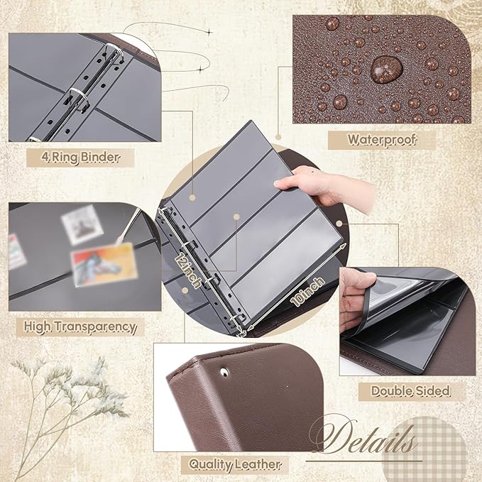 Lewtemi Stamp Collecting Albums Set Stamp Collection Book Include 20 Pages - Image 3