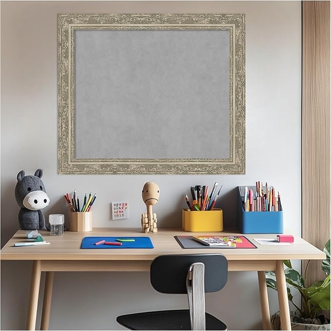 Amanti Art Silver Framed Magnetic Board 24x28 Medium Vision Board - Image 6