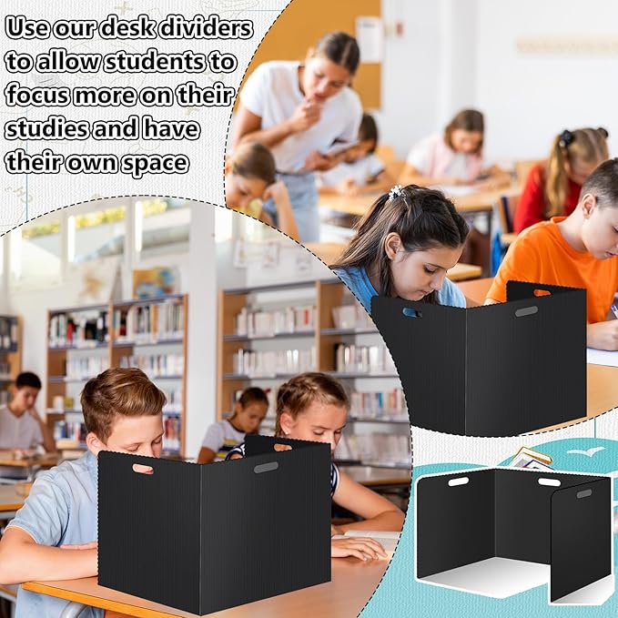 24 Pcs Desk Dividers for Students 14 × 17.5 × 14 Inch Plastic Durable and - Image 6