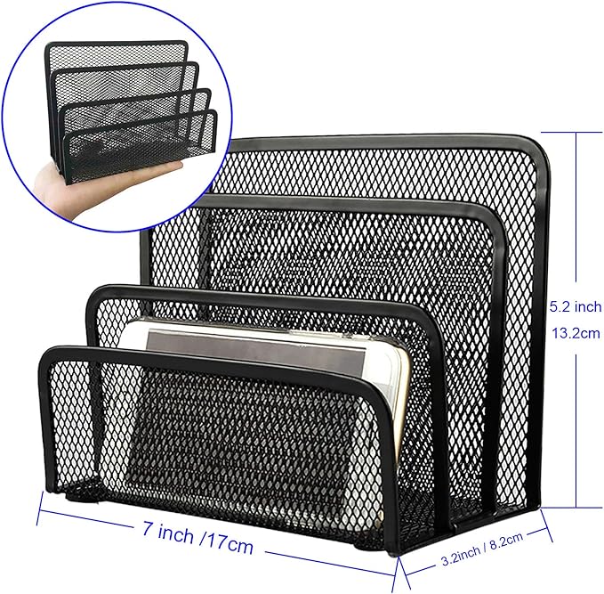Anumit Desk Mail Organizer, File Holder Letter Sorter - Image 2